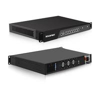ROUAFWIT 1U Firewall Appliance 19 inch, Core i3-7100, 8 x i226V 2.5GbE LAN, OPNsense, 1U Network Rackmount, VGA, Console, USB3.0, DDR4 32G RAM 512G SSD