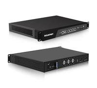 ROUAFWIT 1U Firewall Appliance N150(4C/4T), 4 x i226V 2.5GbE LAN, 2X 82599ES 10GbE SFP+, 2X Power Supply, VPN, 19 inch 1U Network Rackmount, VGA, Console, USB3.0, DDR5 8G RAM 128G SSD