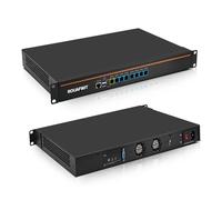 ROUAFWIT 1U Firewall Appliance Z87, Core i5 4300M, 8 x i226V 2.5GbE LAN, OPNsense, VPN, 19 inch 1U Network Rackmount, VGA, Console, USB3.0, DDR3L 8G RAM 512G SSD