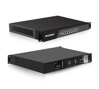 ROUAFWIT 1U Firewall Network Rackmount, C236 i5 9400 Homelab Server, 8 x i226-V 2.5GbE LAN, USB3.0,VGA,Console, 2 System Fan, AES-NI, DDR4 8G RAM 128G SSD