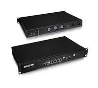ROUAFWIT 1U Rackmount 19 inch Firewall Micro Appliance, Celeron N100 Network Security Router PC Hardware, 4 x i226V 2.5Gbe Dual SFP+ 10GB Ethernet, 3 Display, 8G DDR5 RAM 64G SSD