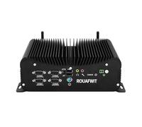 ROUAFWIT Core i5-10310U Mini PC Industrial Computer Win11 Pro, Fanless Industrial PC i5, 8GB RAM 256GB SSD, RS232/485 COM, Dual LAN, 4K HD, VGA, 4USB3.0, 2USB2.0, 9-36V, GPIO, Auto Power on
