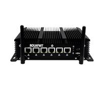 ROUAFWIT Fanless Micro Firewall Mini PC Core i5-10210U, 6 LAN i225 2.5GbE Router Ordinateur, Support Windows, Opnsense, Industrial PC, WiFi/BT, Barebone, NO RAM NO Storage NO System