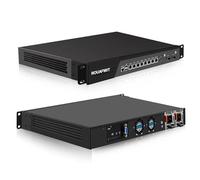 ROUAFWIT Firewall, 19 inch 1U Rackmount, Network Appliance, OPNsense, Core i3-8100, 2 x SFP+ 82599es 10Gbe/8 i226V LAN/USB3.0/Console/VGA/, SIM Slot DDR4 0G RAM 0G SSD, Barebone