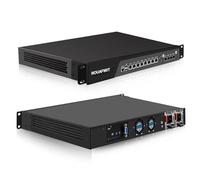 ROUAFWIT Firewall, 19 inch 1U Rackmount, Network Appliance, OPNsense, Router PC, Core i3-8100, 4 x SFP+ X710 10Gbe, 8 i226V LAN/USB3.0/Console/VGA/SIM, DDR4 16G RAM 512G SSD