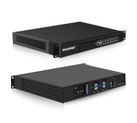 ROUAFWIT Firewall, 19 inch 1U Rackmount, OPNsense, Network Appliance, Router PC, Core i3-3110M, 6 i226V Lan/2USB/COM/VGA/, SIM Slot, DDR3 8G RAM 256G SSD