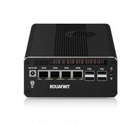 ROUAFWIT Firewall Mini PC, Core Ultra 7 155H (16C/22T up to 4.9GHz), 4 x 2.5GbE LAN, Triple USBC 8K Display, DDR5 NO RAM NO SSD, WiFi 7, AI Support, PCIe 4.0/SATA 3.0 Expandable