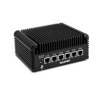 ROUAFWIT Firewall Mini PC J6413,4C/4T Fanless Micro Firewall Appliance 6X 2.5 GBe LAN/4USB/HD/DP/SIM/CONSOLE/Auto Power,OPNsense/AES-NI Router Netzwerk Security,DDR4 8GB SSD 256GB,Dual Display