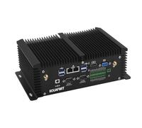 ROUAFWIT Industrial Mini PC Core i7-7500U, 32GB RAM 1TB SSD, Dual LAN Fanless Mini Computer, 9-36V DC, 4X USB3.0, RS232/485, GPIO, HD+VGA, Support Auto Power on/Wake on LAN/PXE