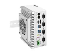 ROUAFWIT Industrial Mini PC Fanless Embedded Computer i3 1215U Dual LAN 4COM 4USB DP+HD 4K60Hz Dual Display Din Rail PC Auto Power on DDR4 8G RAM 256G SSD