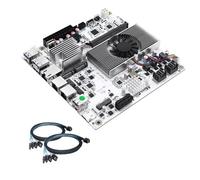 ROUAFWIT M8 NAS Motherboard 8 Bay with 10GbE RJ45, N150 Mini ITX PC Mainboard, 2 x NVMe, Dual 2.5GbE LAN, M.2 WiFi, USB-C, DDR5 16G RAM 128G SSD, PCIe x1, TF (2X SFF8643 Adapter)