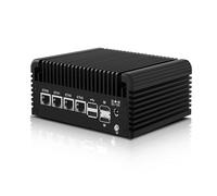 ROUAFWIT Micro Firewall Appliance, Fanless Mini PC N100 4Cores/4Threads, 4X 2.5 GbE i226-V LAN,AES-NI,DDR5 16GB SSD 128GB Router Netzwerk Security USB3.0/Type-C/2HD/Wi-Fi, Triple Display