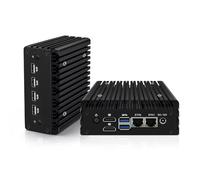 ROUAFWIT Micro Firewall Appliance, Fanless Mini PC N150 4C/4T, 2X 2.5 GbE i226V LAN,AES-NI,DDR5 8G SSD 128G NVME Router Netzwerk Security 6USB/2HD Dual Display