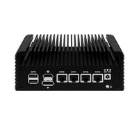 ROUAFWIT Micro Firewall Mini PC Core i3 N305 12TH Gen 8C/8T Fanless, DDR5 16GB RAM 128GB SSD Routeur Ordinateur, Support Windows, OPNsense, 4 x 2.5Gbe i226-V Computer, TF Slot, AES-NI