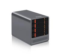 ROUAFWIT Mini PC Core i3 N305 Nas 4 Bay Soft Router 3-in-1, DDR5 8G RAM 128G NVME SSD Ordinateur De Bureau Computer Network Storage, 2 x i226V 2.5GbE, Dual Fan, SPK/MIC