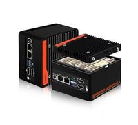 ROUAFWIT Mini PC NAS N200, 4 x M.2 2280 NVME Micro Computer, Dual i226V 2.5Gbe Firewall Appliance, 2 x USB 3.2 10Gbps Port, 4K, WiFi/BT Slot, Barebone NO RAM NON SSD