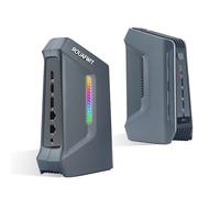 ROUAFWIT Mini PC Ultra 5-125H, 2 x i226-V 2.5Gbe Fanless Micro Desktop Vertical Trapezoid, Win 11 Pro Small Office PC, Support 8K, 4 Display, DDR5 16GB RAM 512GB NVME PCIe4.0 SSD, USBC, WiFi6 BT5.2