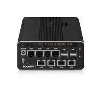 ROUAFWIT Mini PC Win 11 Pro, Firewall Core Ultra 5 125H (14C/18T up to 4.5GHz), 8 x 2.5GbE LAN, Triple USBC 8K Display, DDR5 8GB RAM 256GB SSD, WiFi 7, AI Support, PCIe 4.0/SATA 3.0 Expandable
