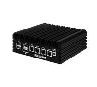 ROUAFWIT N100 Mini PC Fanless Micro Firewall Computer, Router Petit Ordinateur, 4 x 2.5Gbe i226-V LAN, TF Slot, Soutien Linux, OPNsense, AES-NI, Barebone, NO RAM NO Storage, NO System