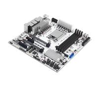 ROUAFWIT W680 NAS Motherboard Micro ATX 12 Bay, LGA1700 mATX PC Mainboard mit 2x10GbE, 2X 2.5GbE LAN, 4 x DDR5 Desktop RAM (ECC), 3 x NVMe, PCIe5.0 x16, vPro, Without SATA Cable, 16G RAM 256G SSD