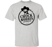 ROUBEIJIA Chuck Norris Approved Logo Martial Arts Action TV T-Shirt Funny for Mens Size XL