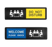 Roucerlin Lot de 2 panneaux de porte coulissante de bureau, panneau d'intimité pour salle de conférence, panneau autocollant pour décoration de porte, indicateur coulissant indiquant si ne pas