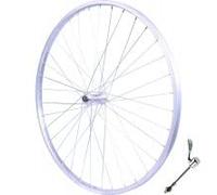 Roue 24" VTT Avant Jante ALU Simple PAROI Argent Frein Patin MOYEU ALU Blocage Rapide