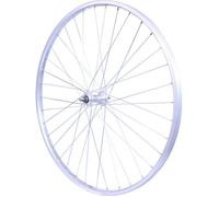 ROUE 26"" VTT AVANT JANTE ALU SIMPLE PAROI ARGENT FREIN PATIN MOYEU ALU ECROUS