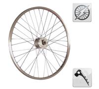 Roue 28 pouces avec dynamo dans moyeu C3000 ( Argent mat / 28" (0-19mm) )