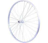 Roue 28" VTC Avant Jante ALU Simple PAROI Argent Frein Patin MOYEU ALU Blocage Rapide