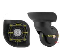 Roue à bagages de remplacement, remplacement de roues à bagages, roue muette de bagage pivotante à 360 degrés, remplacement de valise, roues de réparation, pièces Spinner(Size:Une paire/ensemble)(A Pa