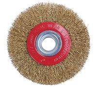 Roue à brosse métallique pour meuleuse d'établi + anneaux adaptateurs réducteurs, 125 mm