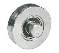 Roue à gorge en V diamètre 120 x 32 mm vis 14 x 70 mm AVL 916120Y/2
