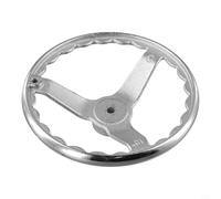 Roue à main chromée à 3 rayons pour machines-outils, électro-galvanisée avec ondulation, différentes tailles de 3 à 12 pouces, argent (25,4 cm)