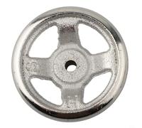 Roue à main chromée à 3 rayons pour machines-outils, électro-galvanisée avec ondulation, différentes tailles de 3 à 12 pouces, argent (3 pouces)