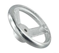 Roue à main chromée à 3 rayons pour machines-outils, électro-galvanisée avec ondulation, différentes tailles de 3 à 12 pouces, argent (4 pouces)