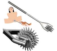 Roue à picots Sex Plume tickler Roue à aiguilles Flirt pour couples Roues à picots exquises Jouet BDSM Roue à aiguilles style rouleau Sextoy pour femmes et hommes Sextoy pour couples (3 roues)