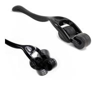 Roue à picots Sex Plume tickler Roue à aiguilles Flirt pour couples Roues à picots exquises Jouet BDSM Roue à aiguilles style rouleau Sextoy pour couples (Noir)