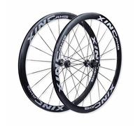 Roue À Pneu 700C Paire De Roues De Vélo De Route avec Frein C/V, Jante en Alliage D'aluminium À Double Paroi De 40mm, 100/130mm QR, Cassette 7/8/9/10/11/12 Vitesses, Valves Presta