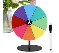 Roue à prix, Roue Spin | Roue à Poussée de Table avec Stand, Jeu Coloré de Doodle Effacer sec pour Nouvel An, Carnaval, Anniversaire, Fête, Mariage, Graduation