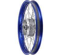 Roue à rayons 1,6 x 17" Jante en aluminium anodisé bleu, rayons en acier inoxydable - Simson S53OR, S83OR