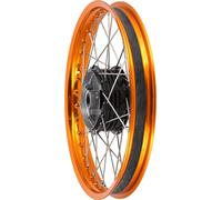 Roue à rayons 1,6 x 17" Jante en aluminium anodisé orange, Moyeu noir, Rayons en acier inoxydable - Simson S53OR, S83OR