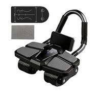 Roue à rouleaux centraux - Rouleau pour muscles abdominaux concentré sur la stabilité, support pour bras rembourré 38 x 13 x 25 cm, minuterie rechargeable via USB, étui pour charges lourdes