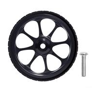 Roue à roulement de 82 mm de diamètre compatible avec Brompton et pour remorques de vélo pliables 3sixty offrant une meilleure traction et absorption des chocs (noir)