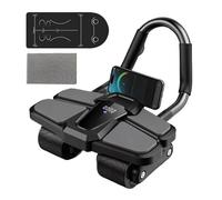 Roue À Roulettes Core - Poignée En Mousse Rembourrée Noire, Roue D'exercice Avec Coude, Support De Téléphone Intégré ABS, Rouleau D'exercice Pour Le Ventre Caoutchouté Silencieux | Entraîneur De Corps