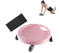 Roue à roulettes, planche de roue abdominale multifonction pour femme avec tapis, rotatif à 360° pour brûler les graisses du corps, contrôle du ventre et entraînement de gym à domicile (rose)