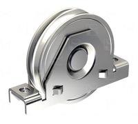 Roue à support encastrée 120 x 30 mm gorge ronde MANTION 22120R21