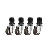 Roue à Tube carré for meubles, 4 pièces/lot 1.5 pouces 19/22/25, support universel, roulette de frein silencieuse en acier inoxydable(22-A)