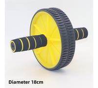 Roue Ab Roller Double Couleur 18cm Pour Fitness Yellow Avec Tapis Gratuit Equipement De Fitness Pour Muscle Abdominal