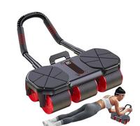 Roue Abdominale - 36x42x22cm Exercice Musculaire Rouleau Abdominal Automatique | Équipement D'entraînement En Force Silencieux Avec Pavé De Genou Pour Adultes Pymnomage De Gymnase